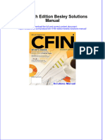 Instant Download PDF CFIN 4 4th Edition Besley Solutions Manual Full Chapter