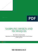 Sampling Design and Techniques For Quantitative and Qualitative Study Lesson Reqular Class