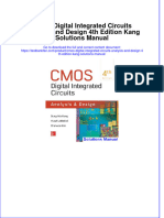 Instant Download PDF CMOS Digital Integrated Circuits Analysis and Design 4th Edition Kang Solutions Manual Full Chapter