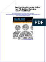 Instant Download PDF Selling Today Creating Customer Value Canadian 7th Edition Manning Solutions Manual Full Chapter