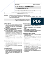 Caderno de Provas Cedaf 2023