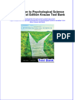 Instant Download PDF Introduction To Psychological Science Canadian 1st Edition Krause Test Bank Full Chapter