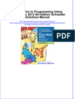 Instant Download PDF Introduction To Programming Using Visual Basic 2012 9th Edition Schneider Solutions Manual Full Chapter