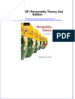 Full Download PDF of (Ebook PDF) Personality Theory 2nd Edition All Chapter