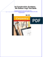 (Download PDF) Residential Construction Academy Carpentry 4th Edition Vogt Test Bank Full Chapter