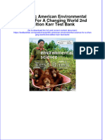 (Download PDF) Scientific American Environmental Science For A Changing World 2nd Edition Karr Test Bank Full Chapter