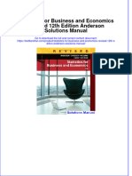 Instant Download PDF Statistics For Business and Economics Revised 12th Edition Anderson Solutions Manual Full Chapter