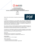 Tema de Avaliacao 3 de Economia Do Meio Ambiente e Financiamento de Projectos