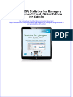 1899full Download PDF of (Ebook PDF) Statistics For Managers Using Microsoft Excel, Global Edition 9th Edition All Chapter