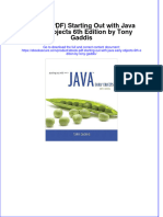 (Ebook PDF) (Ebook PDF) Starting Out With Java Early Objects 6th Edition by Tony Gaddis All Chapter