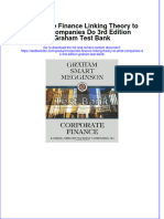 Instant Download PDF Corporate Finance Linking Theory To What Companies Do 3rd Edition Graham Test Bank Full Chapter