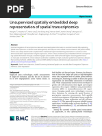 Unsupervised Spatially Embedded Deep Representation of Spatial Transcriptomics