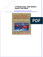 (Download PDF) Challenge of Democracy 12th Edition Janda Test Bank Full Chapter