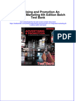 (Download PDF) Advertising and Promotion An Integrated Marketing 6th Edition Belch Test Bank Full Chapter