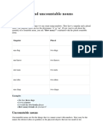 Countable and Uncountable Nouns