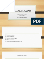 LEGAL MAXIMS (Teaching Practice)