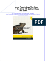 Instant Download PDF Evolutionary Psychology The New Science of The Mind 4th Edition Buss Test Bank Full Chapter