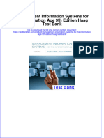 Instant Download PDF Management Information Systems For The Information Age 9th Edition Haag Test Bank Full Chapter