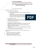 Module-4-Waste Processing Techniques &source Reduction, Product Recovery and Recycling