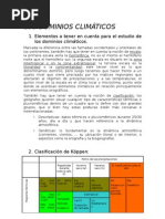 Los Dominios Climáticos