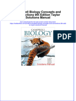 (Download PDF) Campbell Biology Concepts and Connections 9th Edition Taylor Solutions Manual Full Chapter