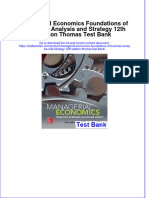 Instant Download PDF Managerial Economics Foundations of Business Analysis and Strategy 12th Edition Thomas Test Bank Full Chapter