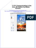 Full Download PDF of (Ebook PDF) C21 Communicating in The 21st Century, 4th Edition by Baden Eunson All Chapter