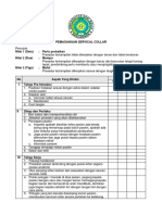 Lembar Cheklist Pemasangan Cervical Collar