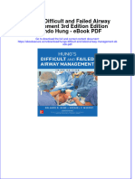 (Ebook PDF) Hung's Difficult and Failed Airway Management 3rd Edition Edition Orlando Hung - Ebook PDF All Chapter