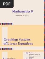 M8 - W11 - October 20 - Graphing Systems of Linear Equations