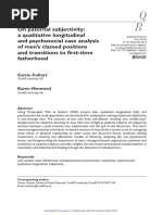 On Paternal Subjectivity: A Qualitative Longitudinal and Psychosocial Case Analysis of Men's Classed Positions and Transitiosn To First-Time Fatherhood