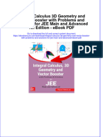 Integral Calculus 3D Geometry and Vector Booster With Problems and Solutions For Jee Main and Advanced 1St Edition - Ebook PDF