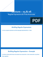 ToA - Lecture 05 06 - Regular Expressions Finite Automata