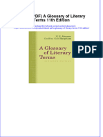 (Ebook PDF) (Ebook PDF) A Glossary of Literary Terms 11th Edition All Chapter