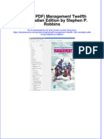 Full Download PDF of (Original PDF) Management Twelfth 12th Canadian Edition by Stephen P. Robbins All Chapter