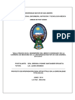 Universidad Mayor de San Andrés Facultad de Medicina, Enfermería, Nutrición Y Tecnología Médica Unidad de Post Grado