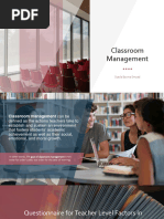 Classroom Management, 19th Nov, 23