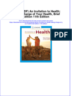 Full Download PDF of (Ebook PDF) An Invitation To Health: Taking Charge of Your Health, Brief Edition 11th Edition All Chapter