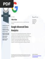 Google Advanced Data Analytics