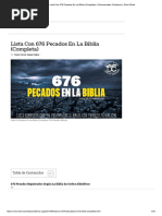 Lista Con 676 Pecados en La Biblia (Completa) Devocionales Cristianos Sitio Oficial