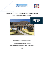 Manual y Plan de Manejo de Residuos Solidos Hospitalarios