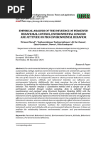 Empirical Analysis of The Influence of Perceived Behavioral Control, Environmental Concern and Attitude On Pro-Environmental Behavior