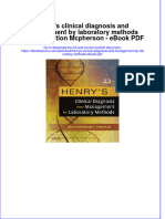 Full Download PDF of Henry's Clinical Diagnosis and Management by Laboratory Methods 23rd Ed Edition Mcpherson - Ebook PDF All Chapter