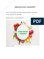 Qué Es La Alimentación Saludable