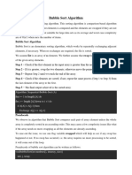 Bubble Sort Algorithm