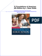 Full Download PDF of (Ebook PDF) Foundations of American Education 8th Edition by L. Dean Webb All Chapter