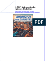 Full Download PDF of (Ebook PDF) Mathematics For Engineers 5th Edition All Chapter