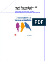 1583full Download PDF of Interpersonal Communication 4th Edition (Ebook PDF) All Chapter