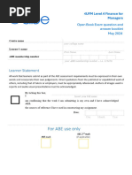 4UFM - Finance For Managers - Open Book Exam - May 2024 Edit