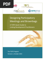 Quick Guide For Participatory Meetings and Brownbags Oct 2015 0